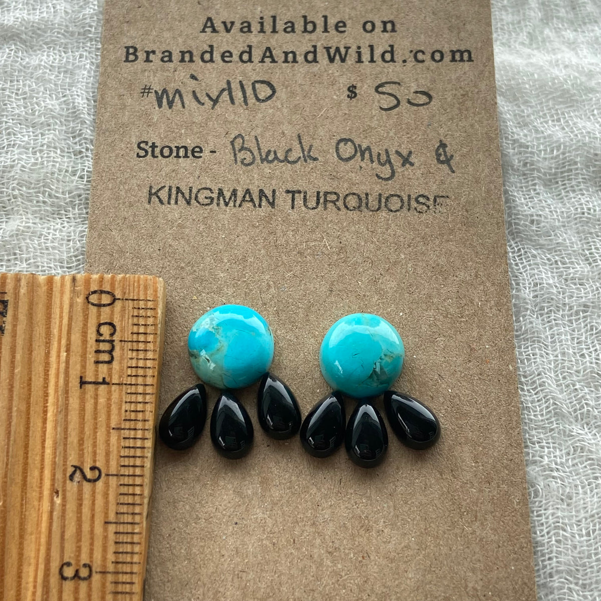 Kingman / Black Onyx Cabochon - Mix110