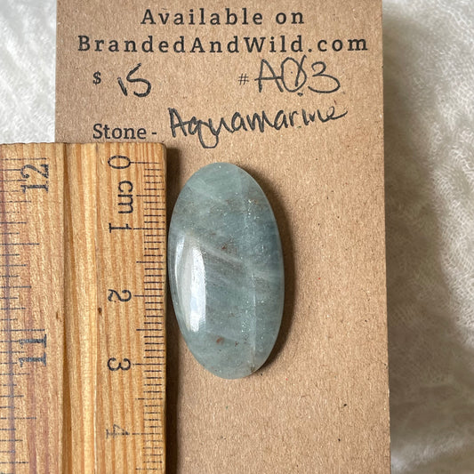 Aquamarine Cabochon AQ3 EC556DA4-DF34-4F16-9ECD-58BE810180BC Brandedandwild.com