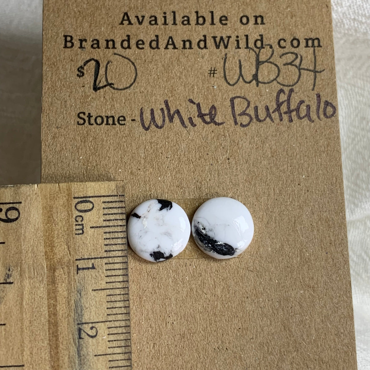 White Buffalo Cabochon - WB34 ECB9E16B-126C-44EB-BDC0-2F0AC70A4C84 Brandedandwild.com