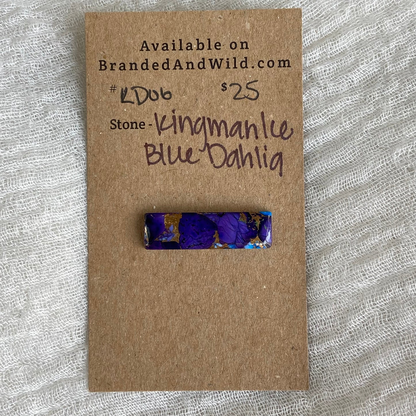 Kingman Ice Blue Dahlia Cabochon - KD06