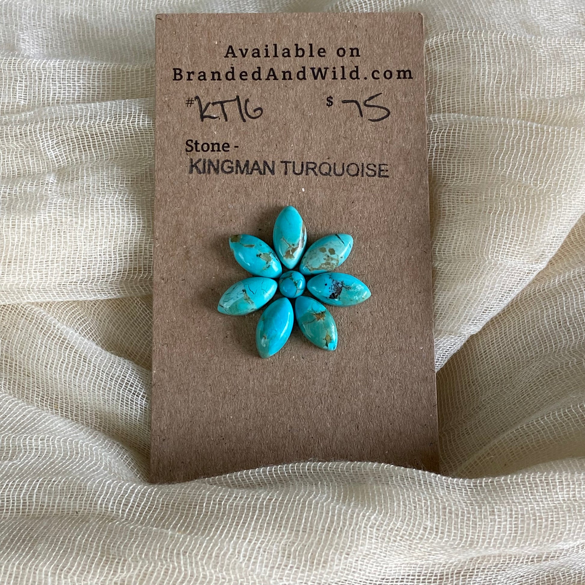 Kingman Turquoise Cabochon - KT16 ECDC97AE-94E6-4D5A-BA82-E81D933E9C08 Brandedandwild.com