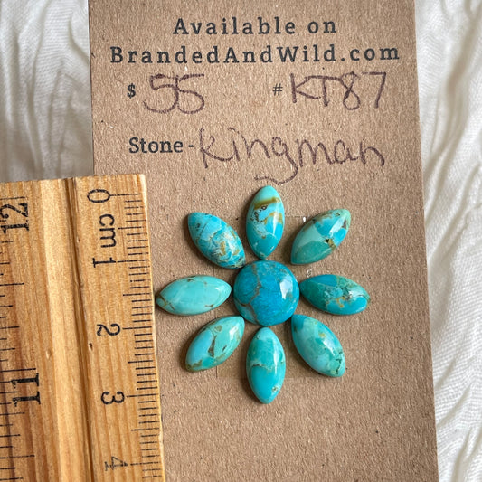 Kingman Turquoise Cabochon - KT87 ED1051A7-B78C-4C90-88A8-4B52345980A9 Brandedandwild.com