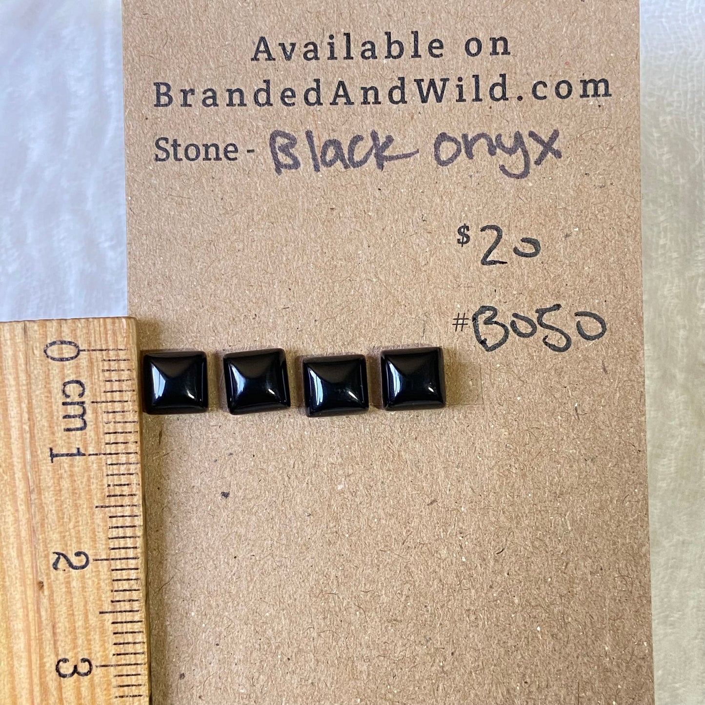 Black Onyx Cabochon - B050 ED63EBBF-A834-4E1D-BEE7-78289D0C144A Brandedandwild.com