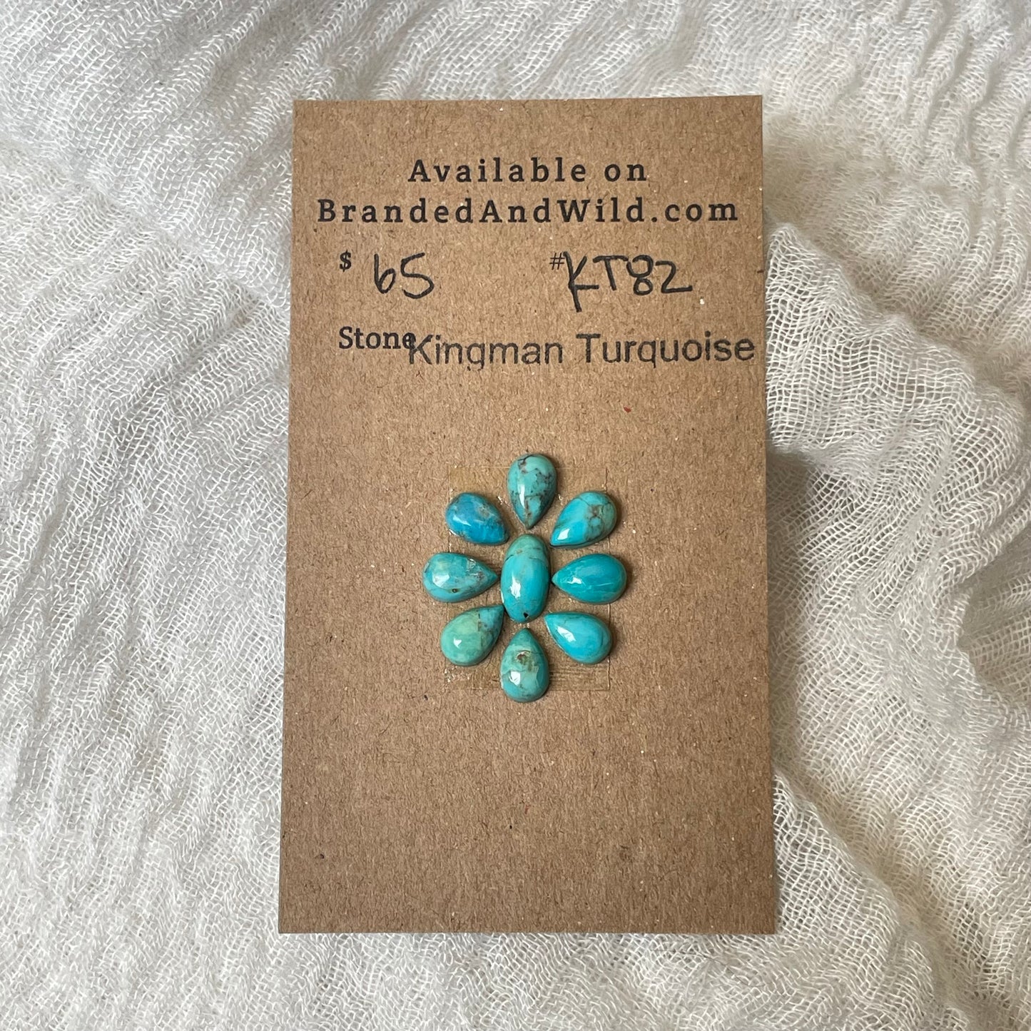 Kingman Turquoise Cabochon - KT82 ED6DAE1F-CEFF-4E8F-8000-DF2ED23E82E3 Brandedandwild.com