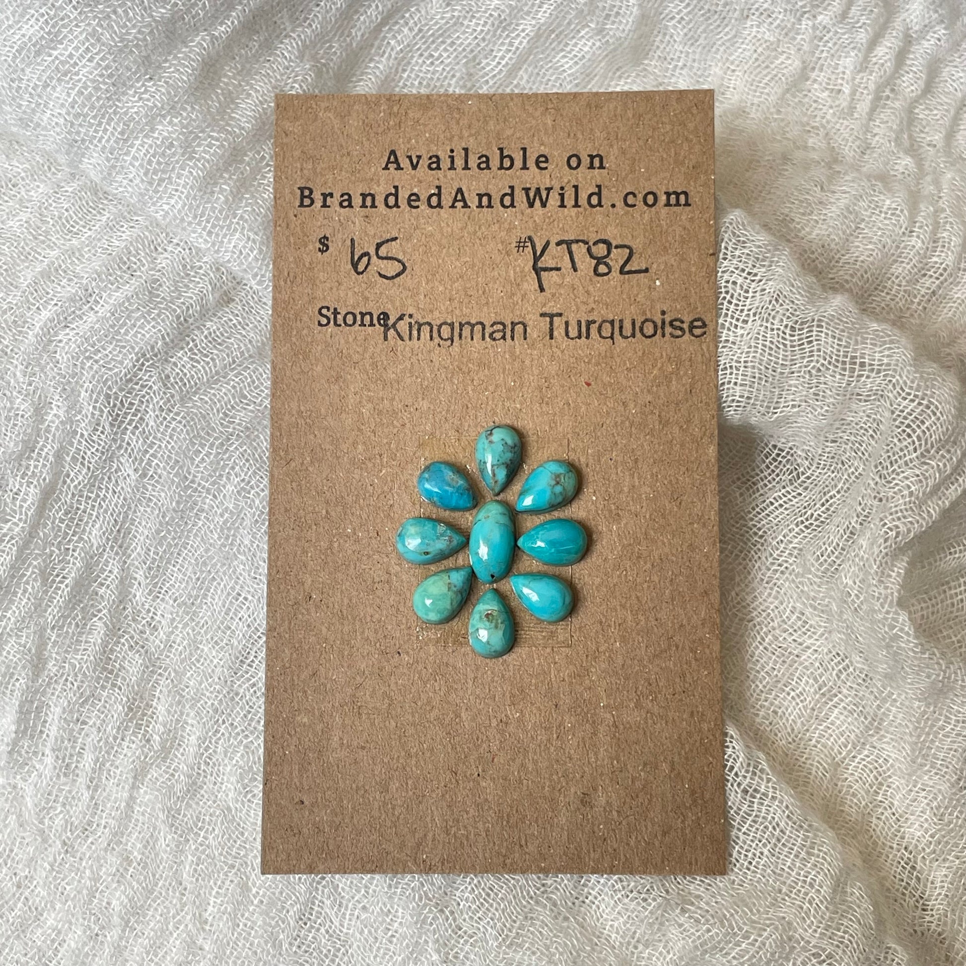 Kingman Turquoise Cabochon - KT82 ED6DAE1F-CEFF-4E8F-8000-DF2ED23E82E3 Brandedandwild.com