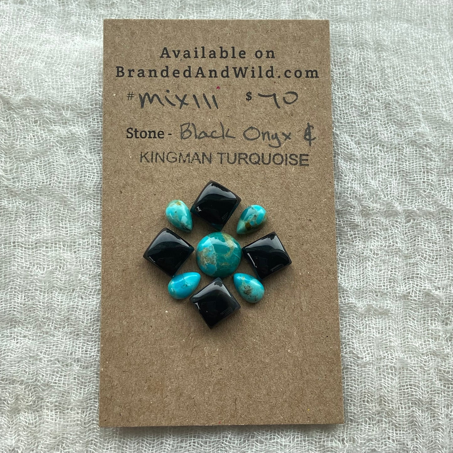 Kingman / Black Onyx Cabochon - Mix111