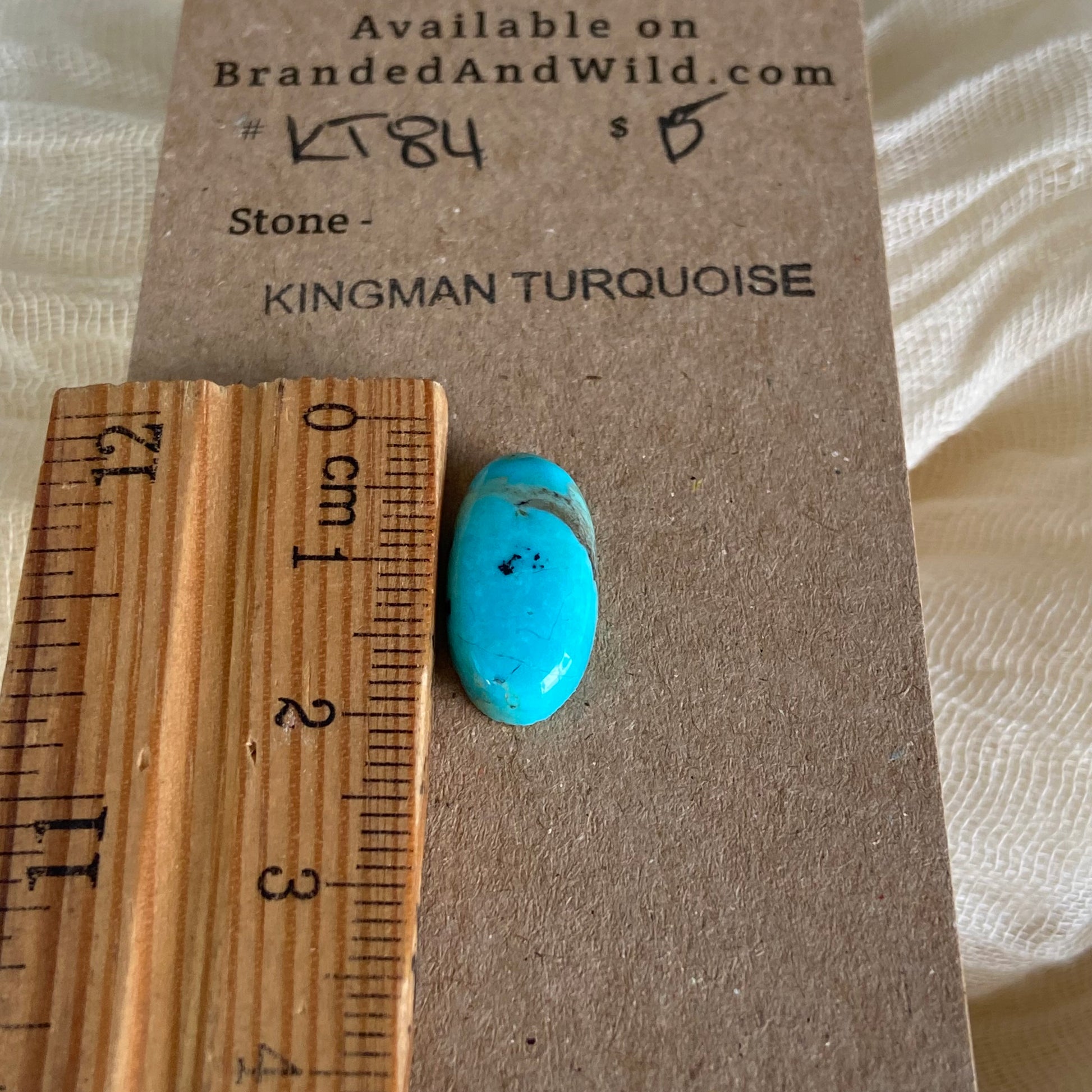 Kingman Turquoise Cabochon - KT84 EE3F7CDF-FF5B-4AB6-B5A3-A320F4D9FEDD Brandedandwild.com