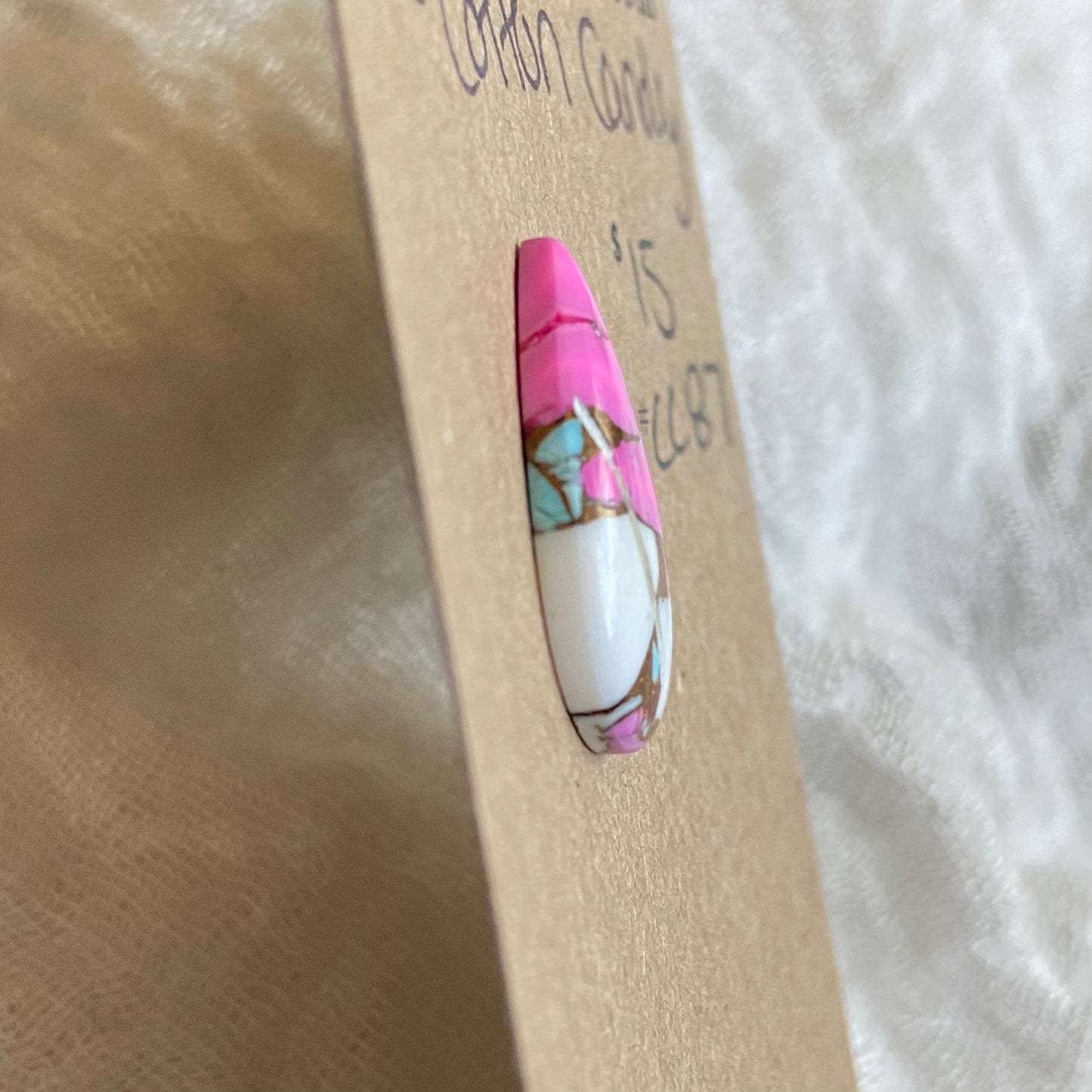 Cotton Candy Cabochon - CC87 EE41FDDF-5AD0-4FB8-A55F-9FC350DF7529 Brandedandwild.com