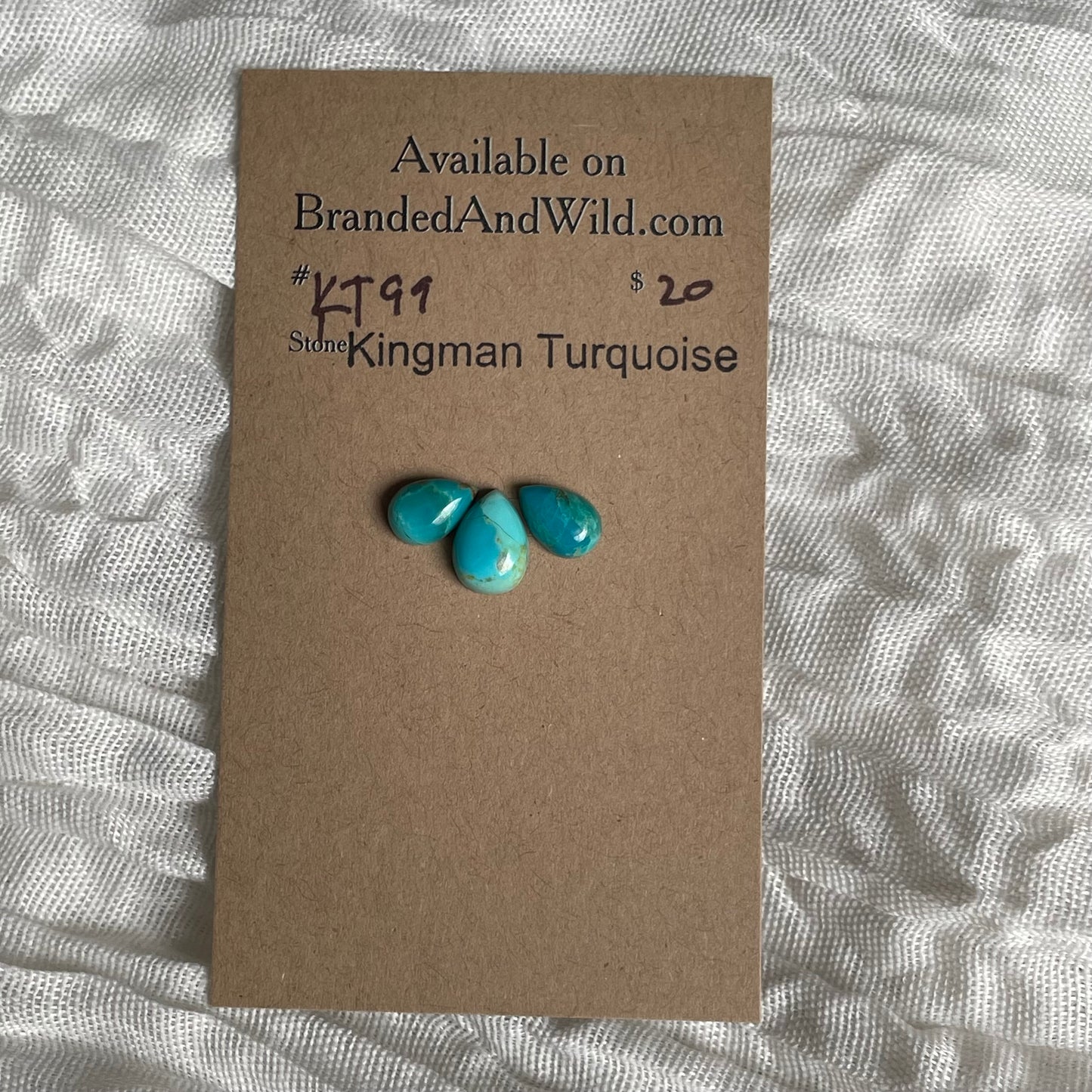 Kingman Turquoise Cabochon - KT99 EE5E0827-950C-4BE5-B517-3F6D1BE7CAF0 Brandedandwild.com