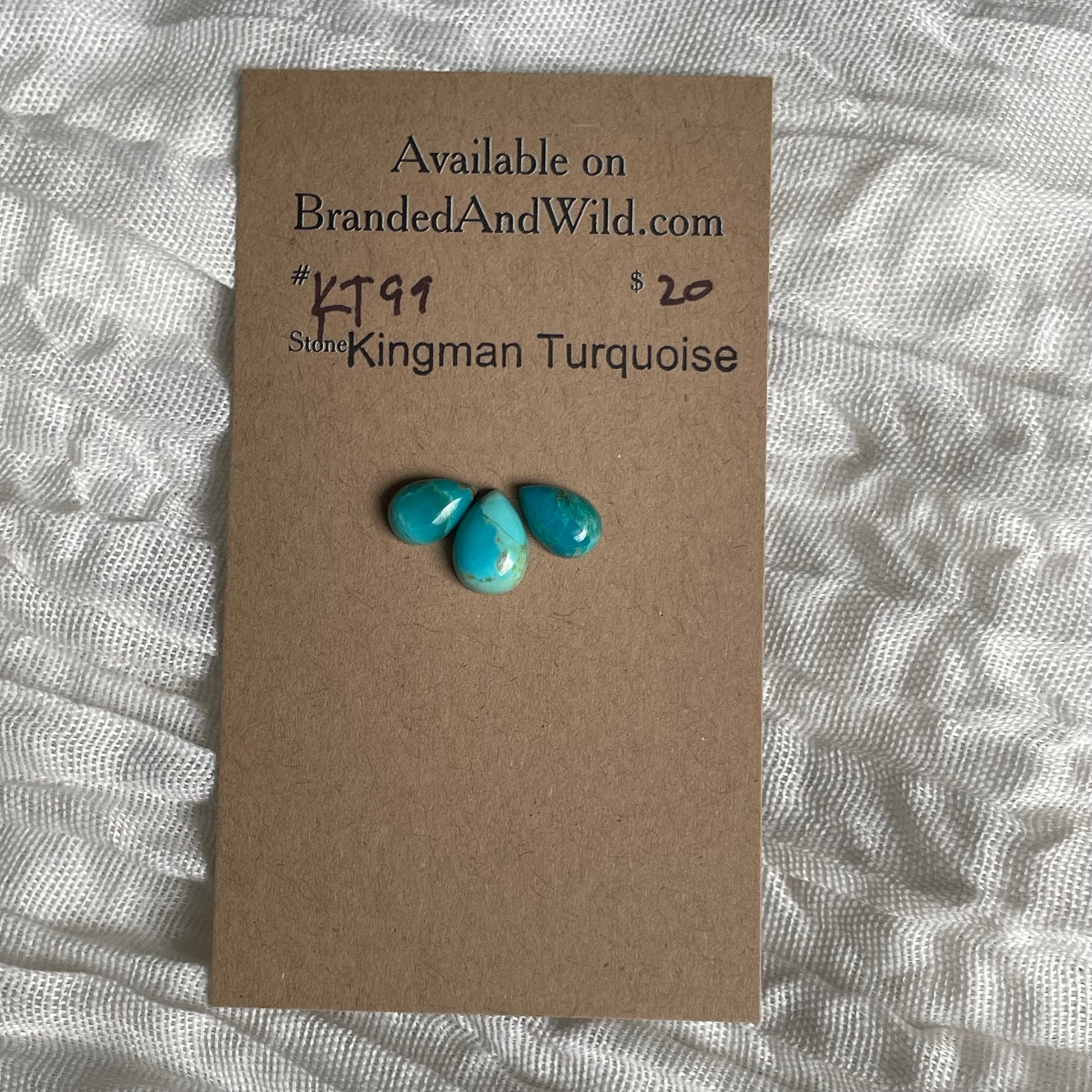 Kingman Turquoise Cabochon - KT99 EE5E0827-950C-4BE5-B517-3F6D1BE7CAF0 Brandedandwild.com