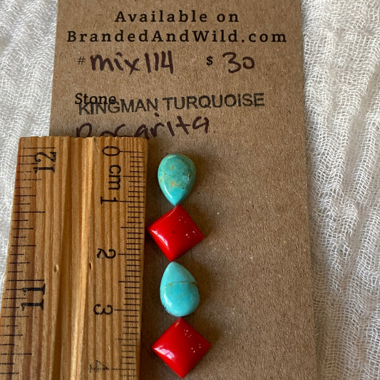 Rosarita / Kingman Cabochon - MIX114 EE7C3846-D07E-43E5-9546-C96BD235AAA1 Brandedandwild.com