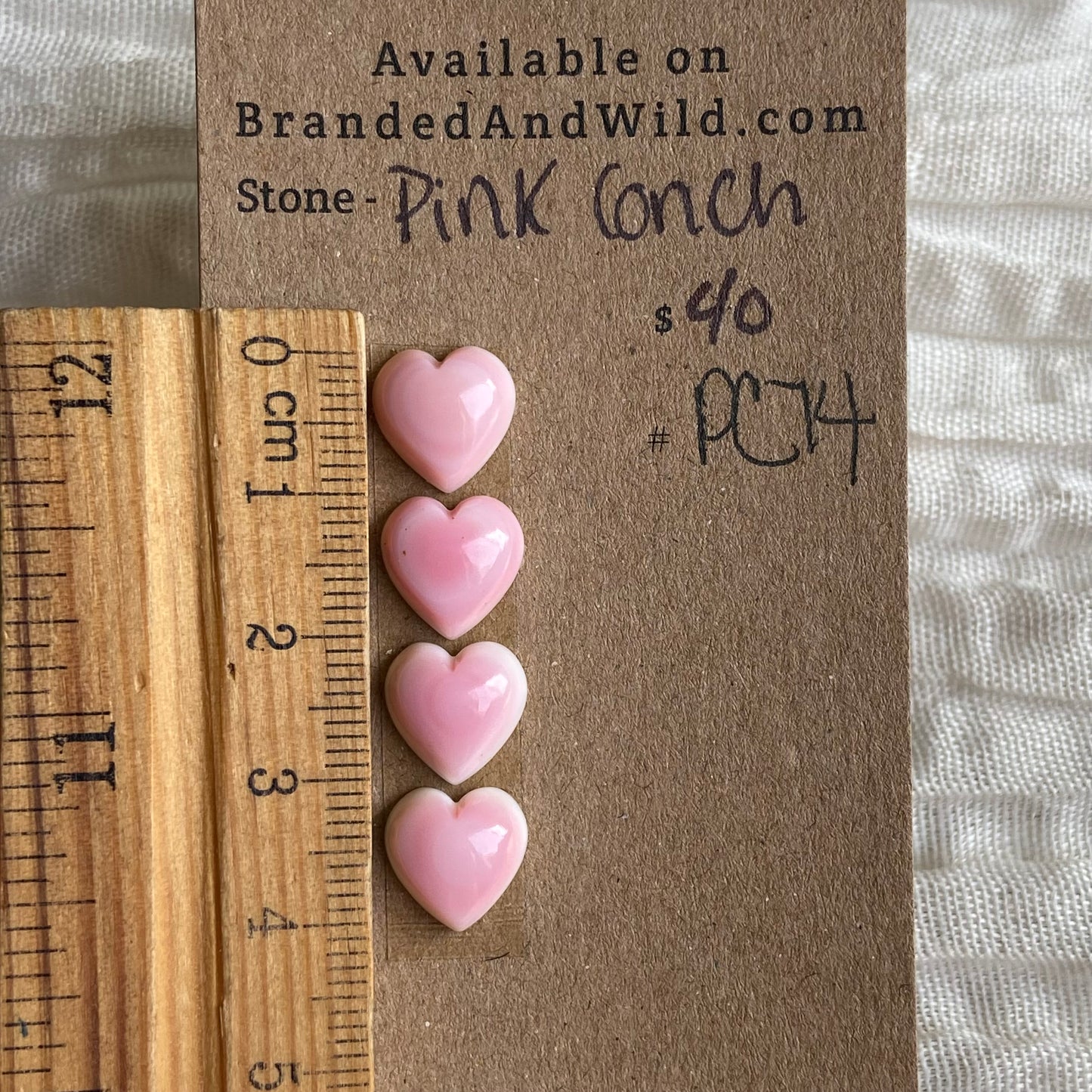 Pink Conch Cabochon - PC74 EE92D09B-4156-4398-A32D-F7780314DE22 Brandedandwild.com