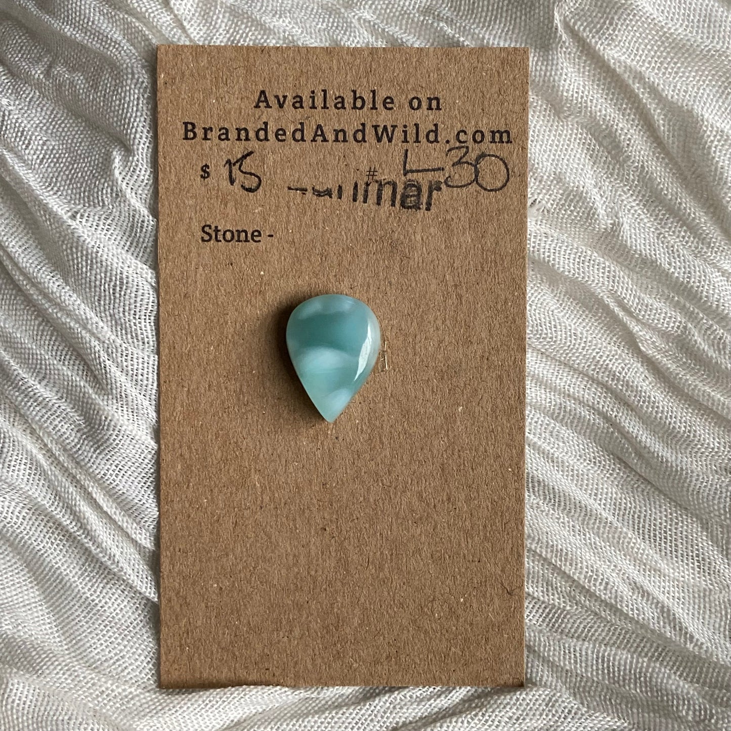 Larimar Cabochon - L30 EE99C640-0691-436D-85C0-99AB8745BC67 Brandedandwild.com