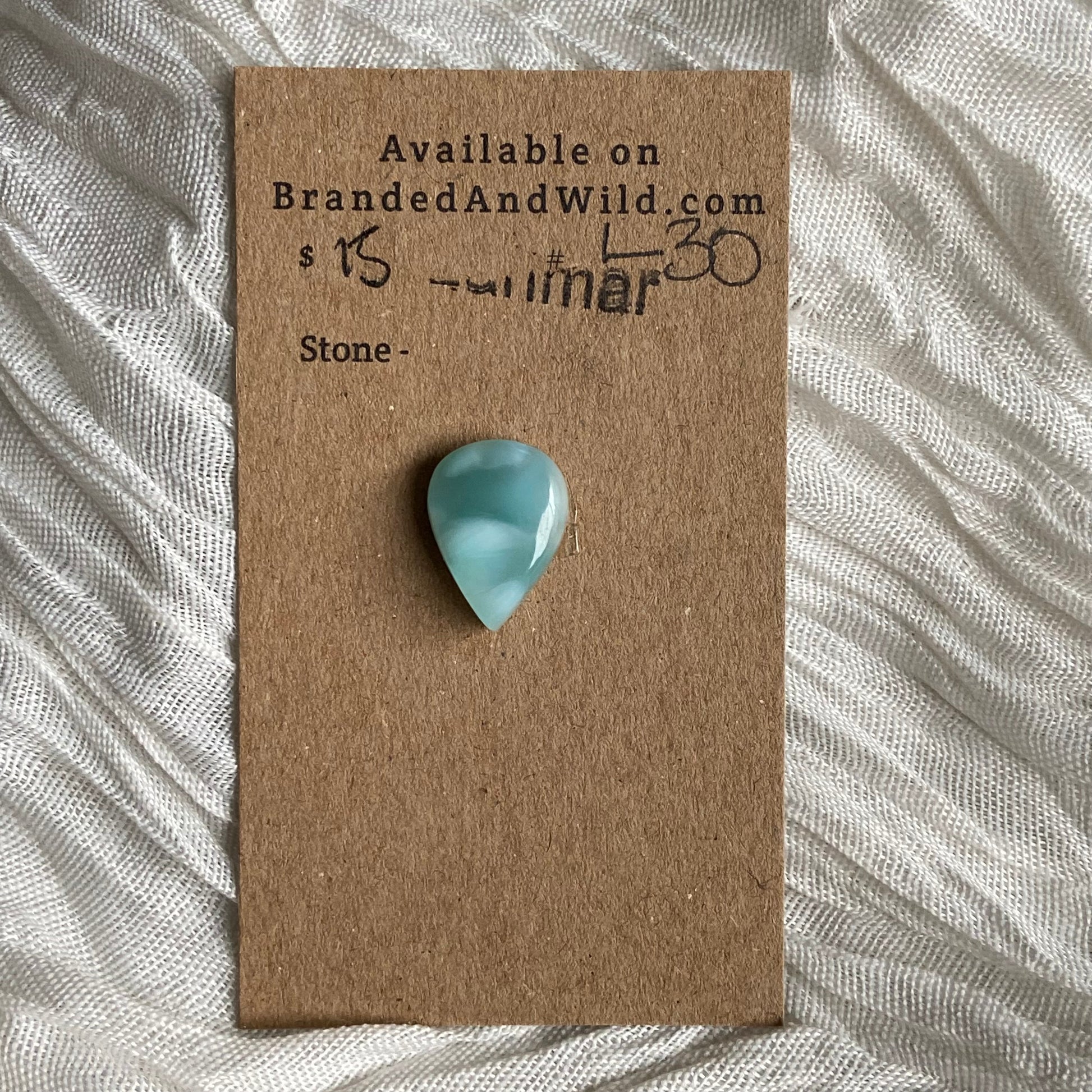 Larimar Cabochon - L30 EE99C640-0691-436D-85C0-99AB8745BC67 Brandedandwild.com