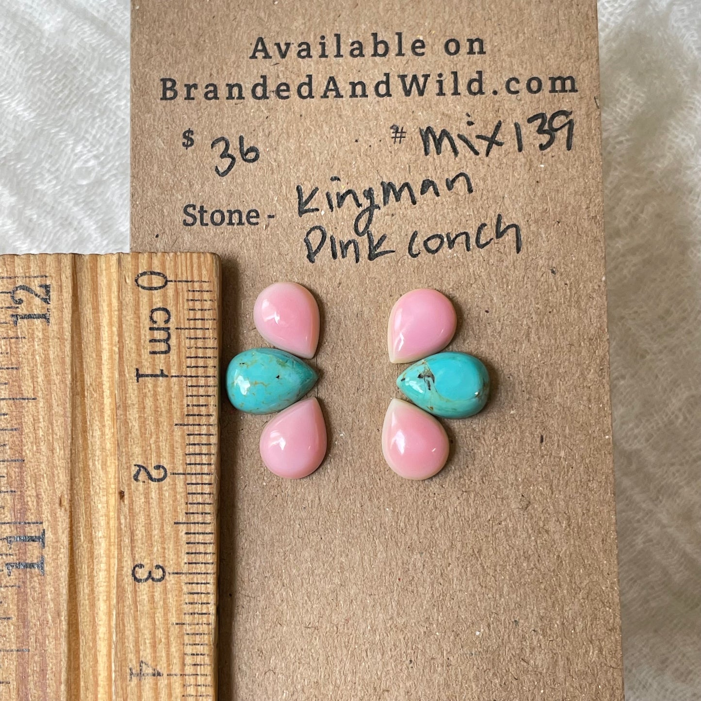 Kingman / Pink Conch Cabochon - Mix139 EECE4B70-BA3A-4057-98C2-87839C7B9B50 Brandedandwild.com