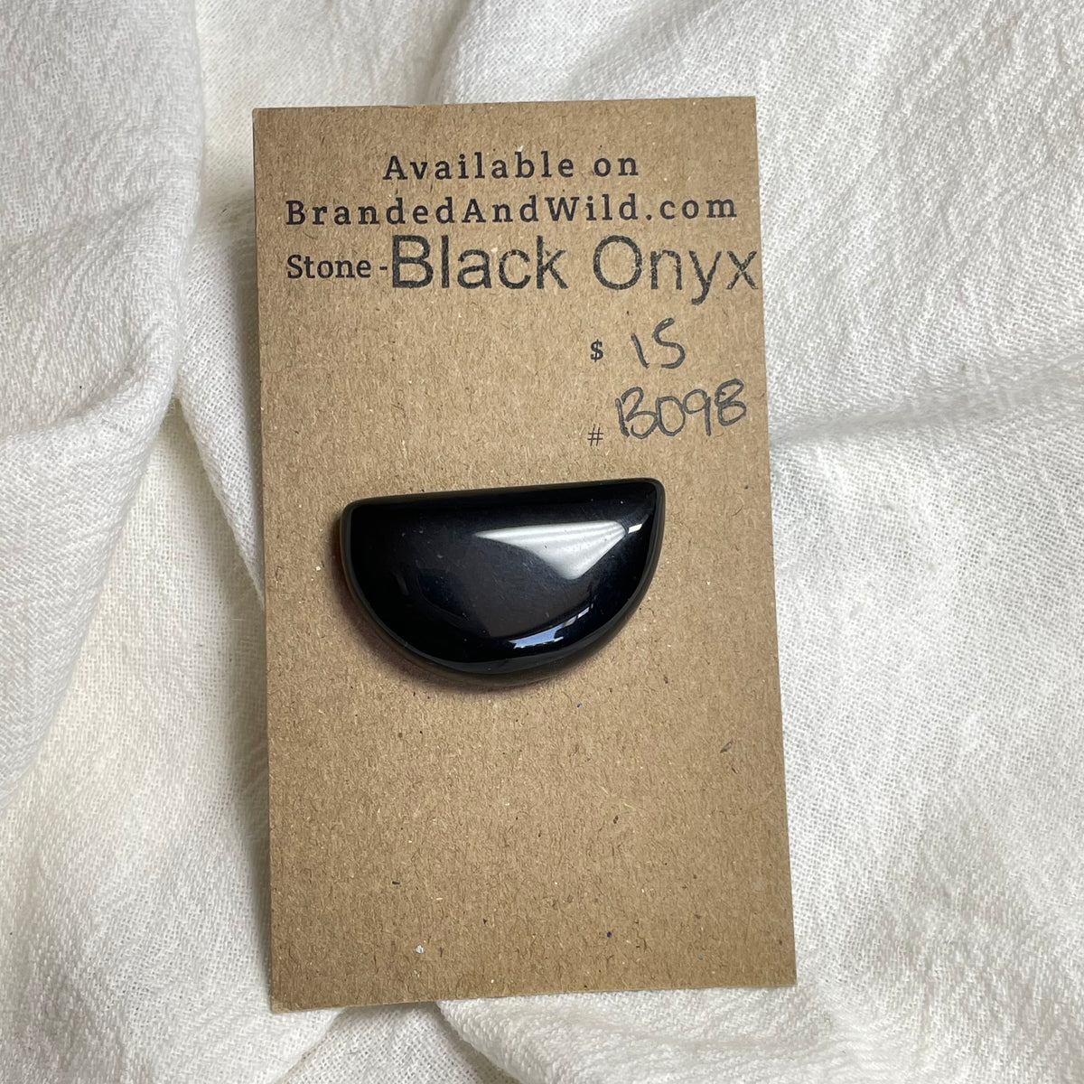 Black Onyx - Cabochon - B098 EECF790B-8E41-4CF2-B079-51B8DB1C0107 Brandedandwild.com