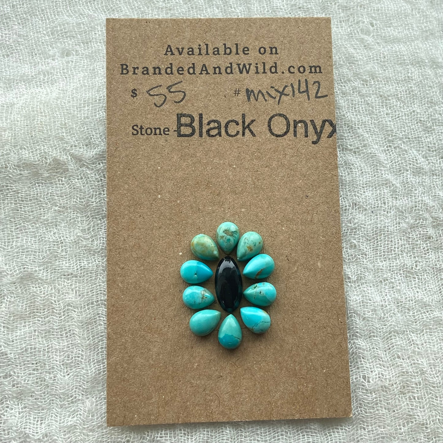 Kingman / Black Onyx Cabochon - Mix142