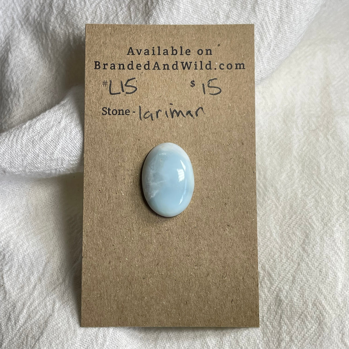 Larimar Cabochon - L15 EED895A9-F0A4-4B6B-949B-9FB0F8850D28 Brandedandwild.com