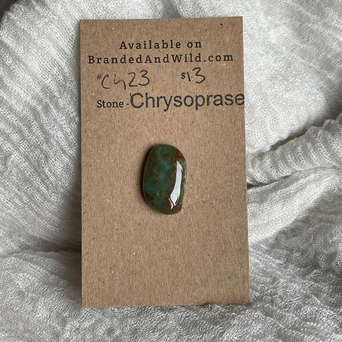 Chrysoprase Cabochon - Ch23 EEDF7AAB-2D7B-4542-8B87-C75888C20F82 Brandedandwild.com