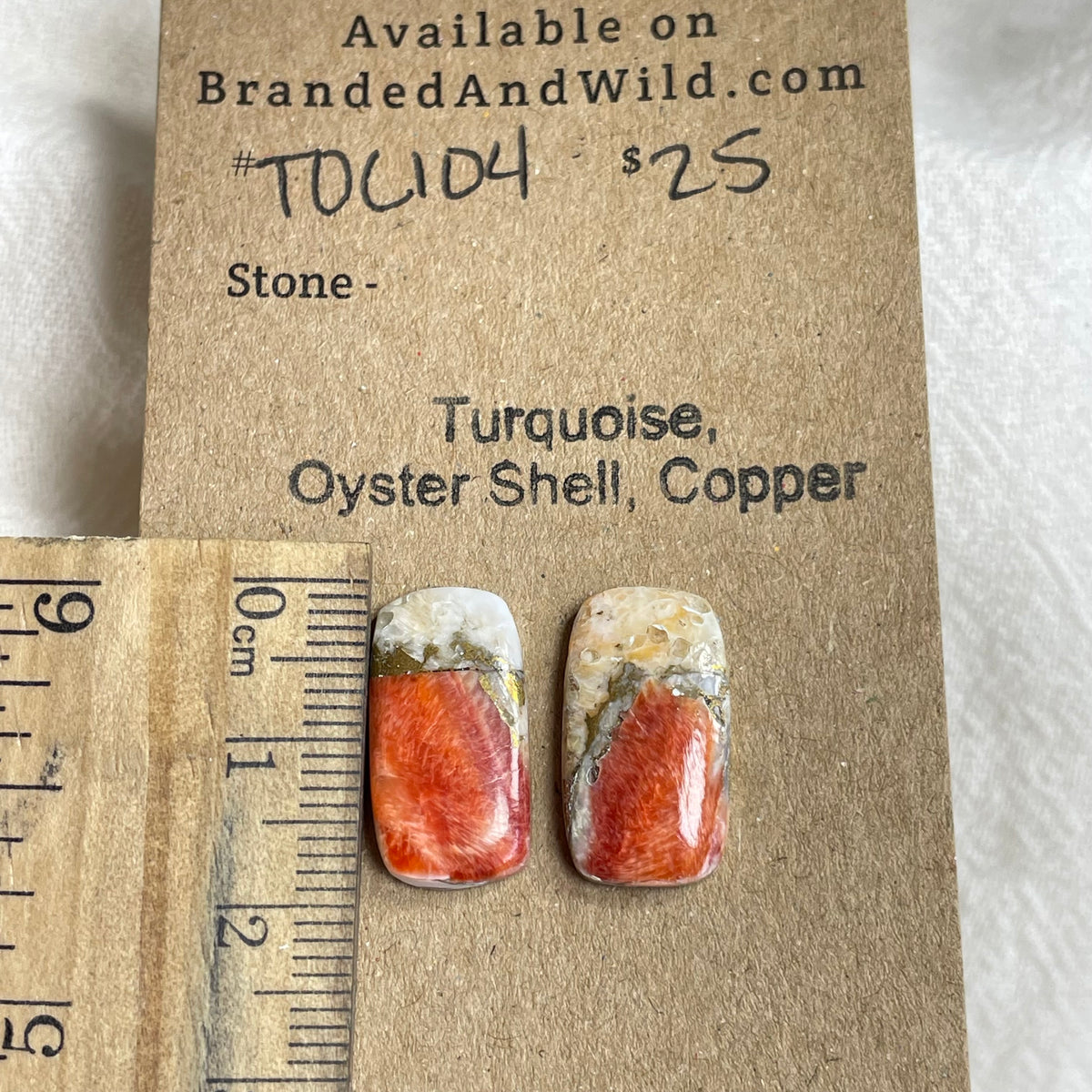 Turquoise, Oyster Shell, Copper Cabochon - TOC104