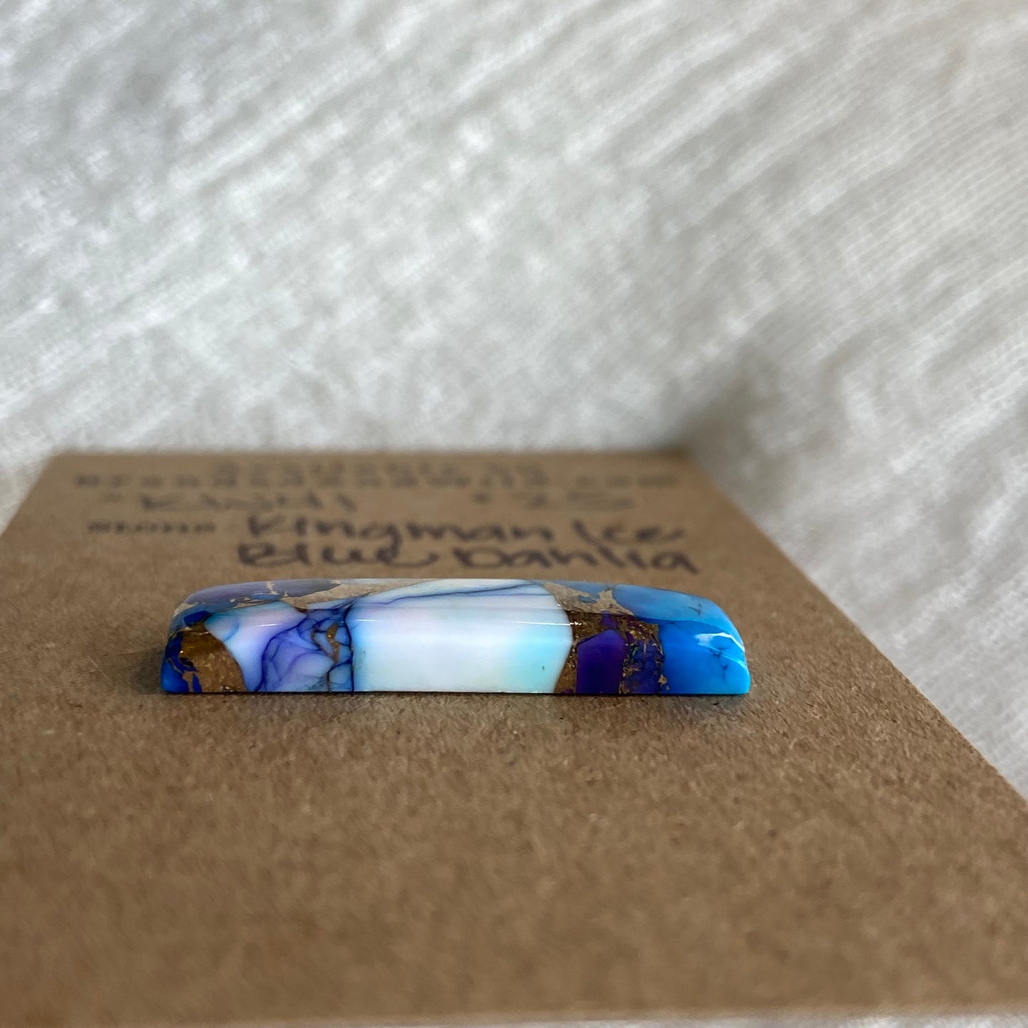 Kingman Ice Blue Dahlia Cabochon - KD41