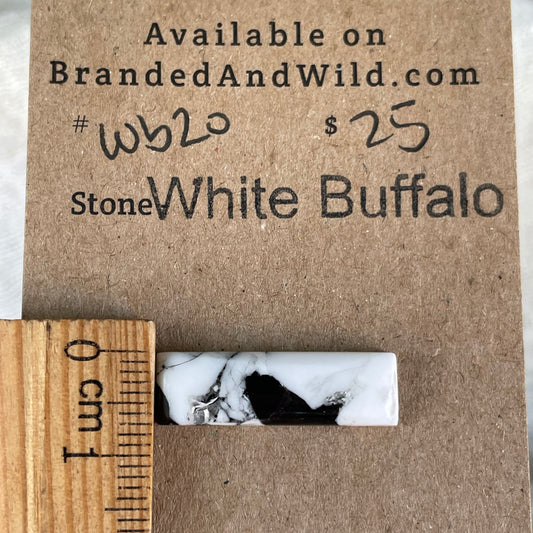 White Buffalo Cabochon - WB20 EF09EC72-34F1-4F05-86C3-DF2D543F47E7 Brandedandwild.com