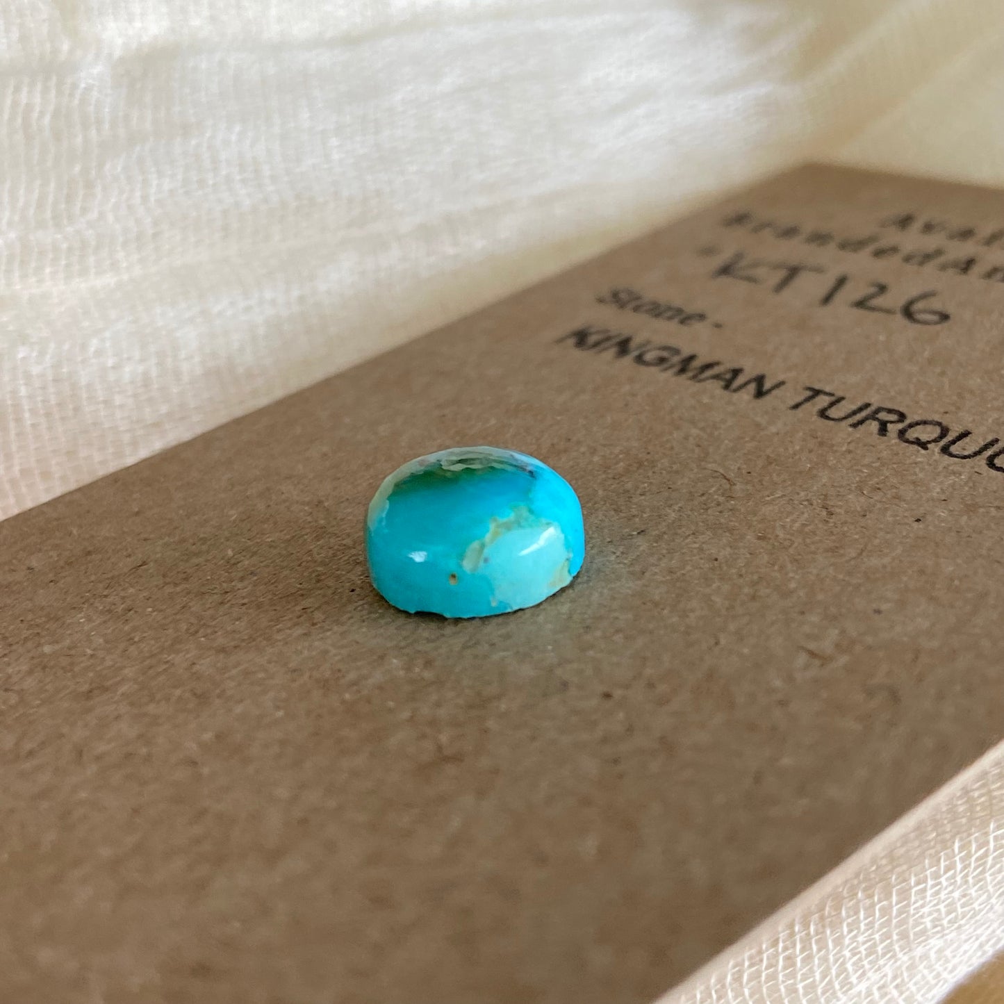 Kingman Turquoise Cabochon - KT126 EF2E5C08-1D7D-4C3E-8375-E2816EA0A507 Brandedandwild.com