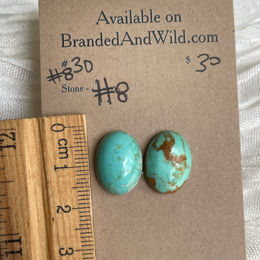 #8 Turquoise Cabochon - #830 EF8AF50F-6434-4020-B048-C2EBB32EBA0D Brandedandwild.com