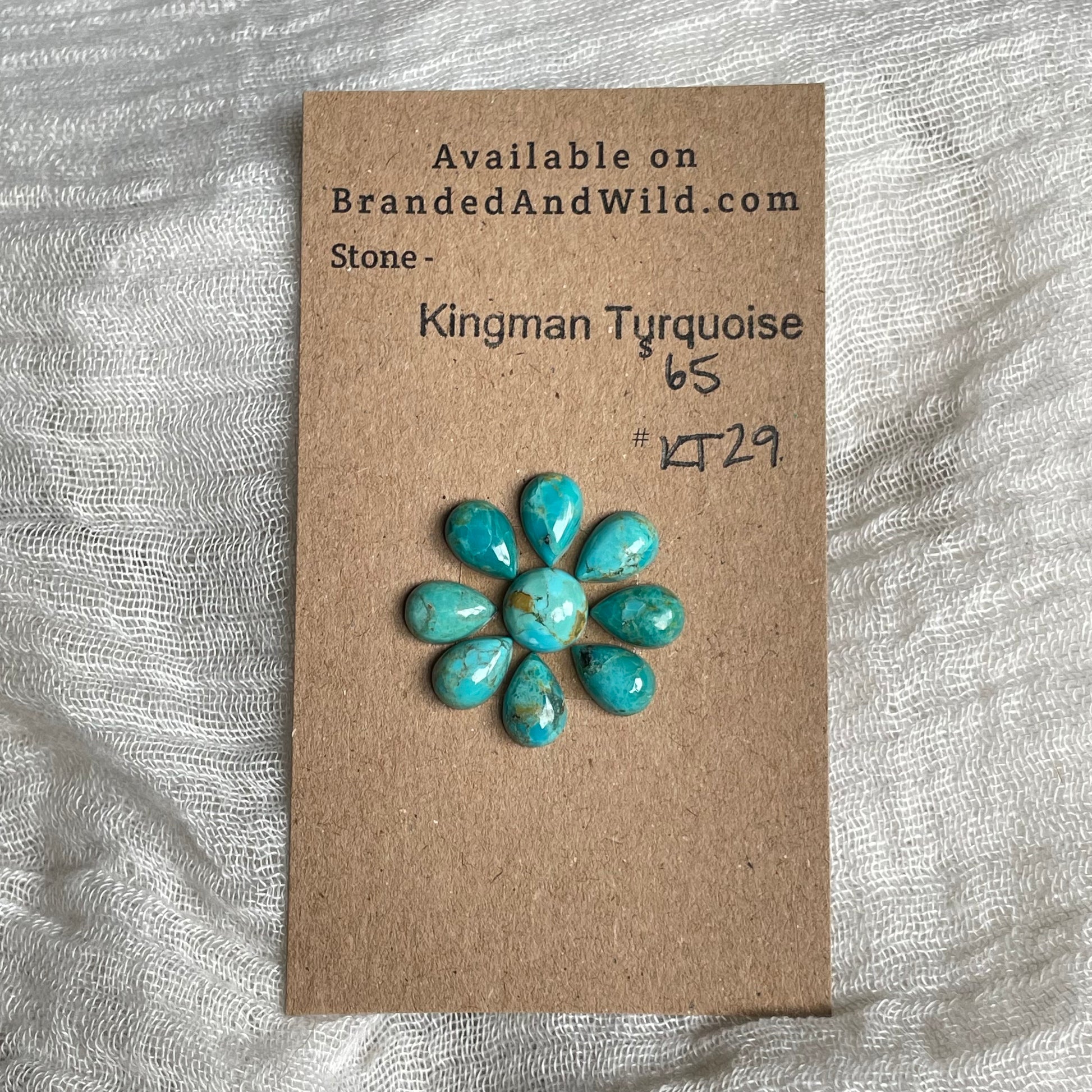 Kingman Turquoise Cabochon - KT29 EFB4E182-B4BB-48FC-843F-840A5F5978E9 Brandedandwild.com