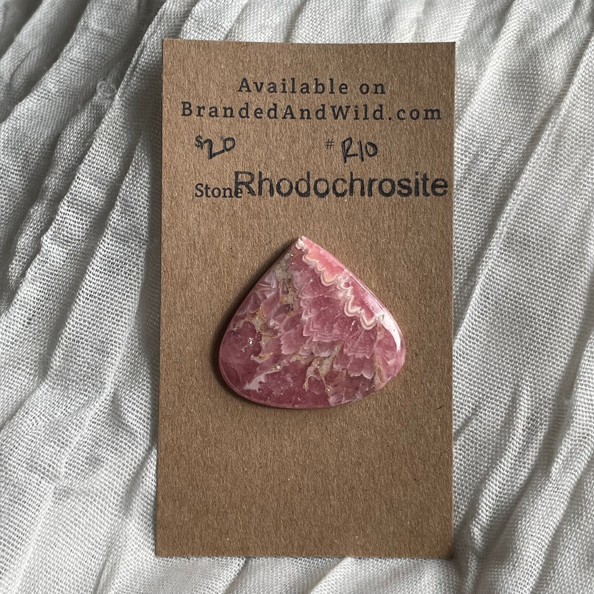 Rhodochrosite Cabochon - R10 EFBE7E5F-7AEE-4B8B-AC03-C26FD407B221 Brandedandwild.com