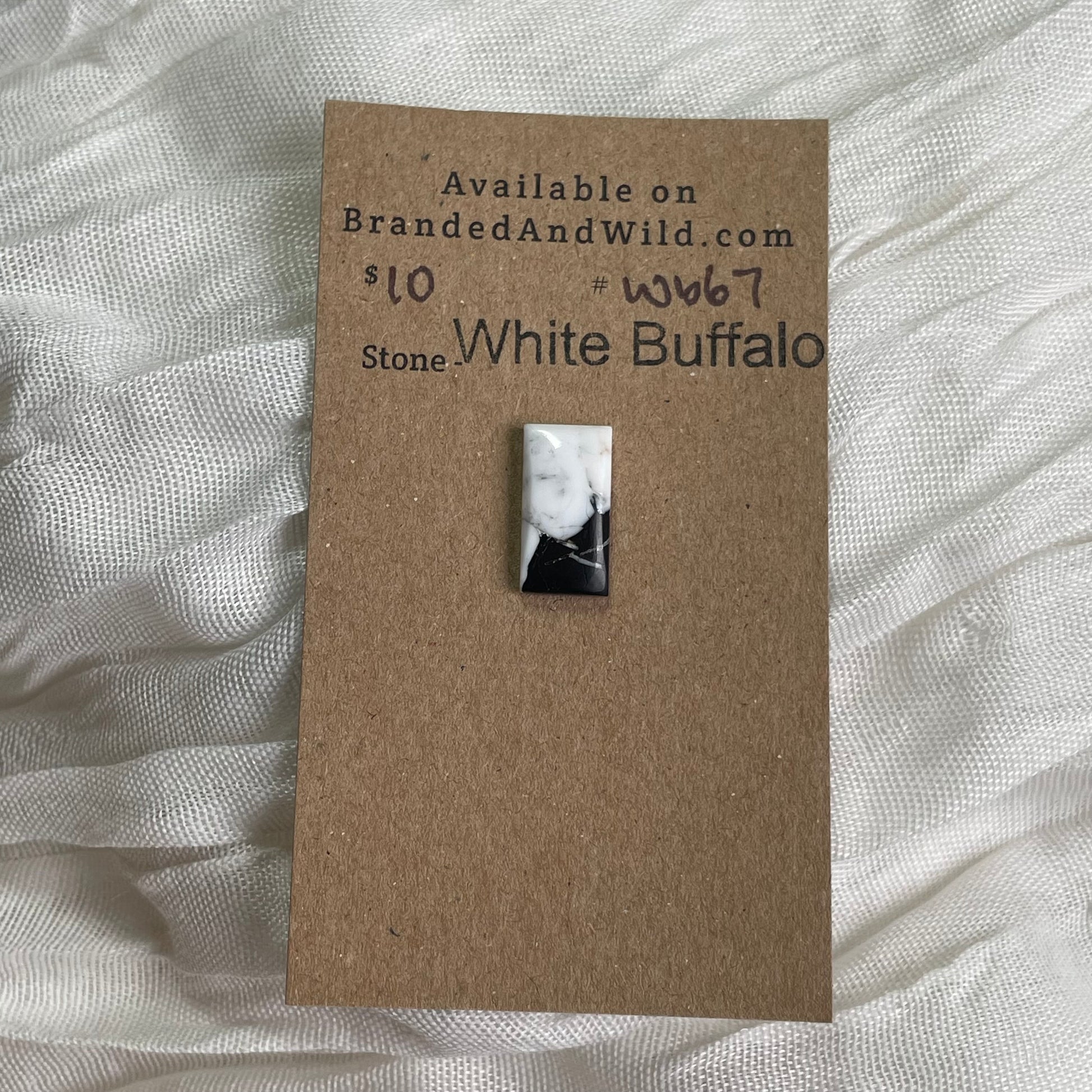 White Buffalo Cabochon - WB67 EFC7983E-4F84-43BD-BFFD-D5A969900A12 Brandedandwild.com