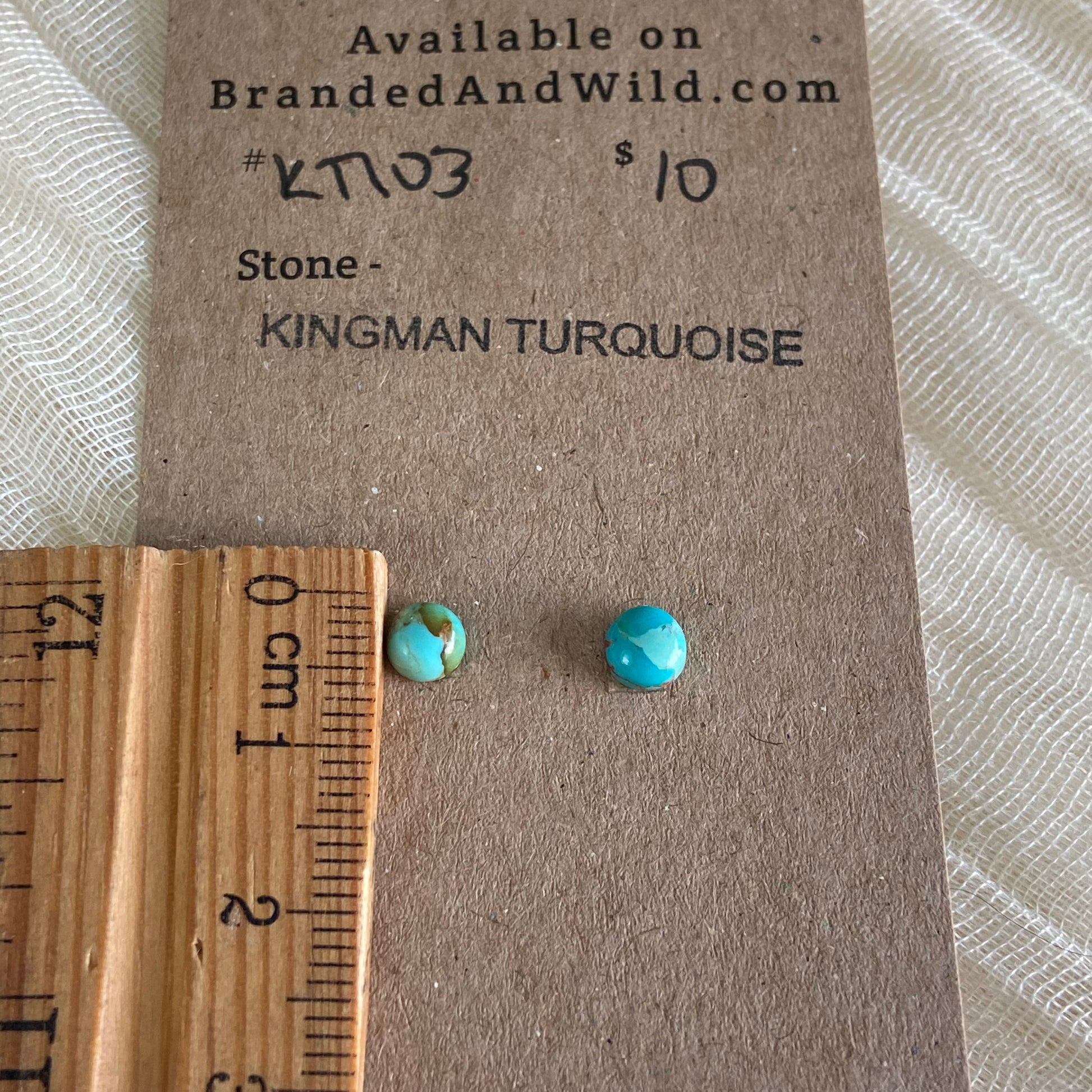 Kingman Turquoise Cabochon - KT103 EFEAE77A-6990-4FBC-88A8-F5363DDF633C Brandedandwild.com