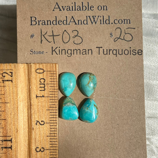 Kingman Turquoise Cabochon - KT03 F0093DE7-1327-4FFC-B629-C3B96129F864 Brandedandwild.com
