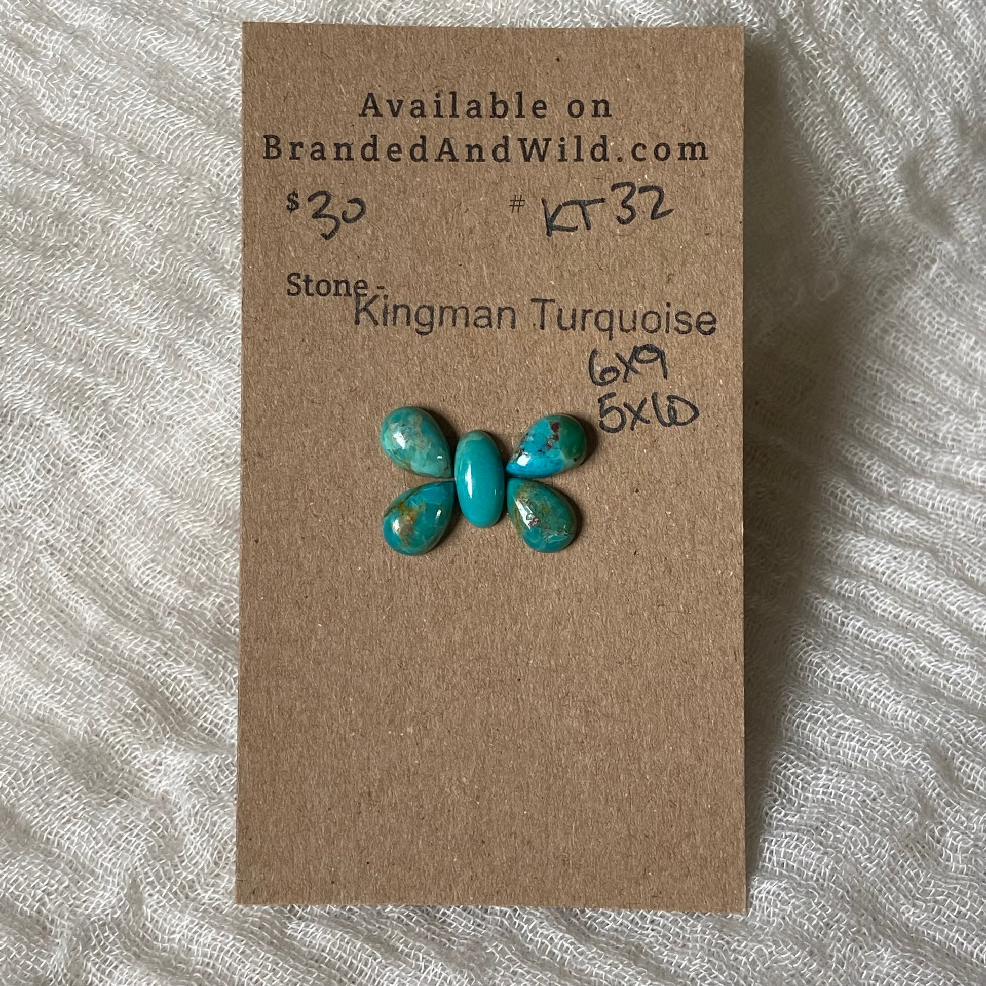 Kingman Turquoise Cabochon - KT32 F00A232E-BD7F-4FB9-9C0C-92FC64ED4194 Brandedandwild.com