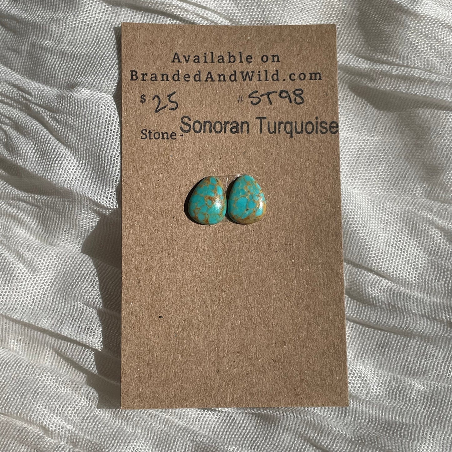 Sonoran Turquoise Cabochon - ST98 F0102B28-332A-4229-B514-B0CD4BED1D0C Brandedandwild.com