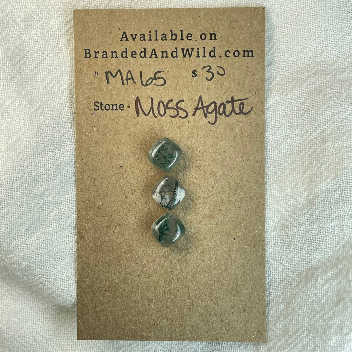 Moss Agate Cabochon - MA65 F01037D2-FE00-4BDB-8AEF-B46B73853B38 Brandedandwild.com
