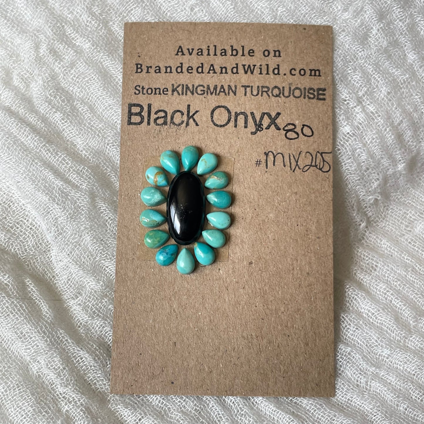 Kingman / Black Onyx Cabochon - Mix205 F01883D9-68D8-4300-B6E7-B710AC8235B4 Brandedandwild.com