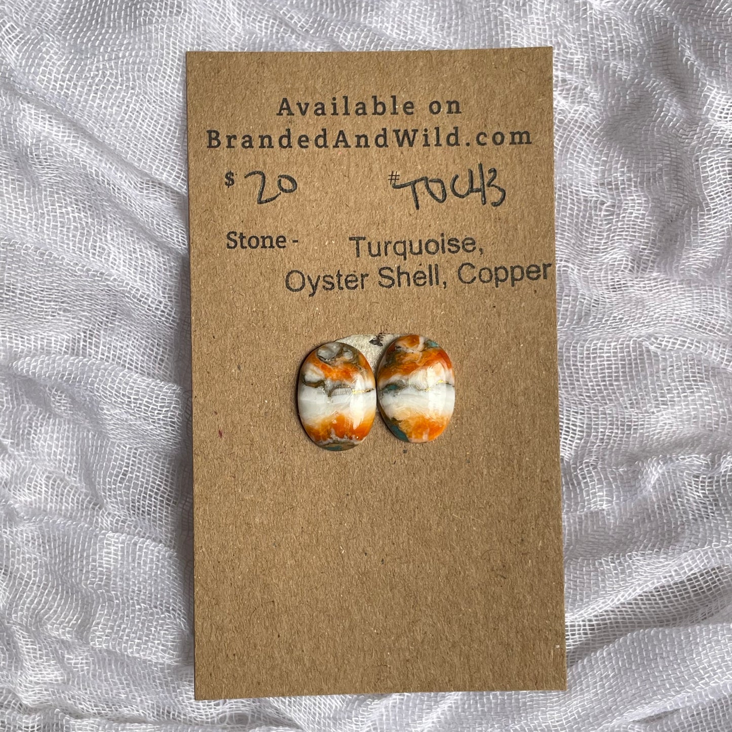 Turquoise, Oystershell, Copper Cabochon - TOC43 F02C350D-7AFA-41CC-A1A9-602027785692 Brandedandwild.com