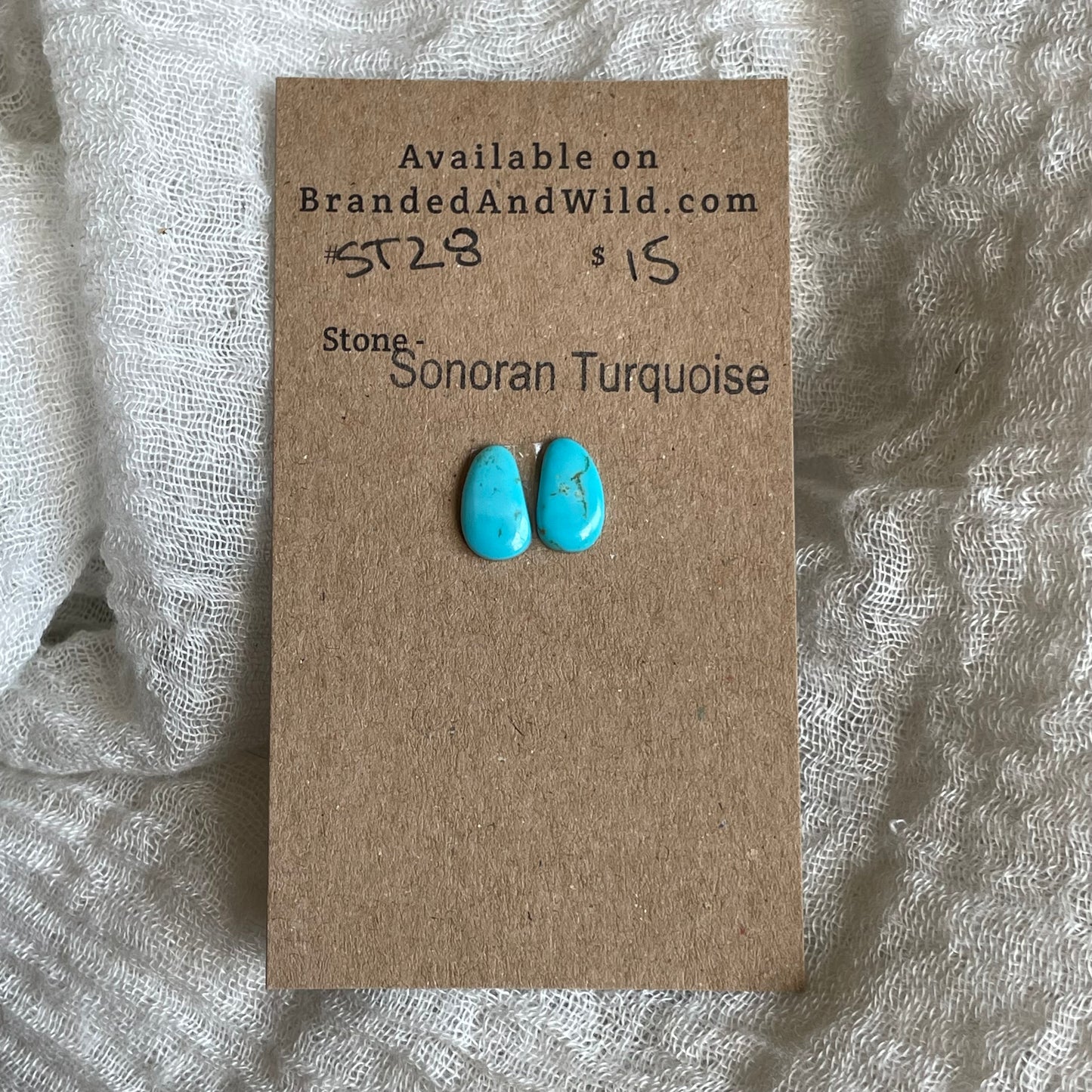 Sonoran Turquoise Cabochon - ST28 F0477165-110C-4A33-A4B1-097F4644FE22 Brandedandwild.com