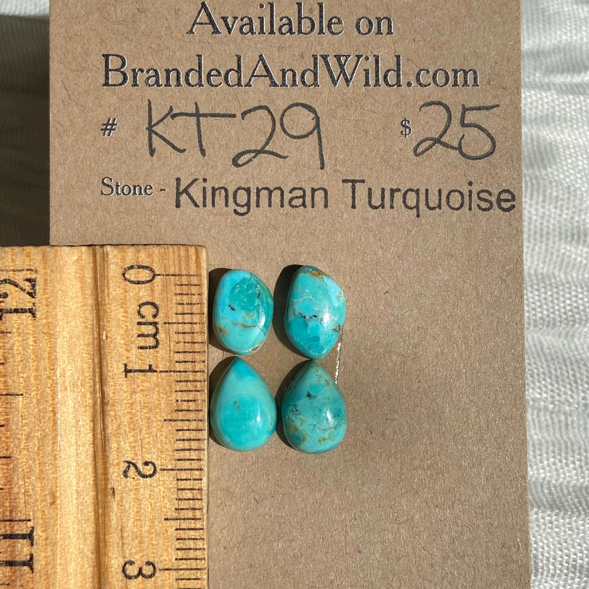 Kingman Turquoise Cabochon - KT29 F04B9C74-C123-4368-98ED-483800BCA787 Brandedandwild.com