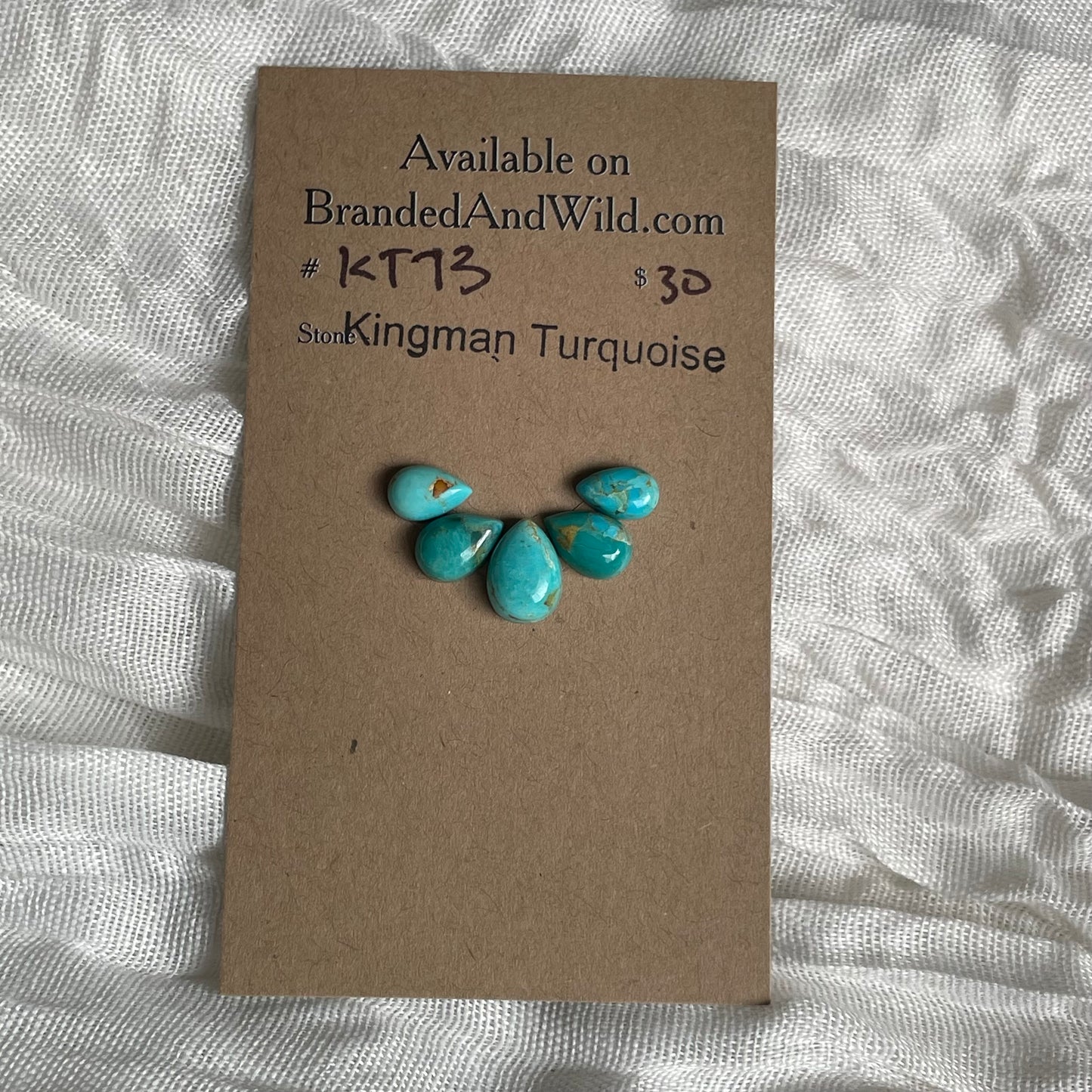 Kingman Turquoise Cabochon - KT73 F050E9E8-F203-4FAC-8E8A-2100CF27F942 Brandedandwild.com