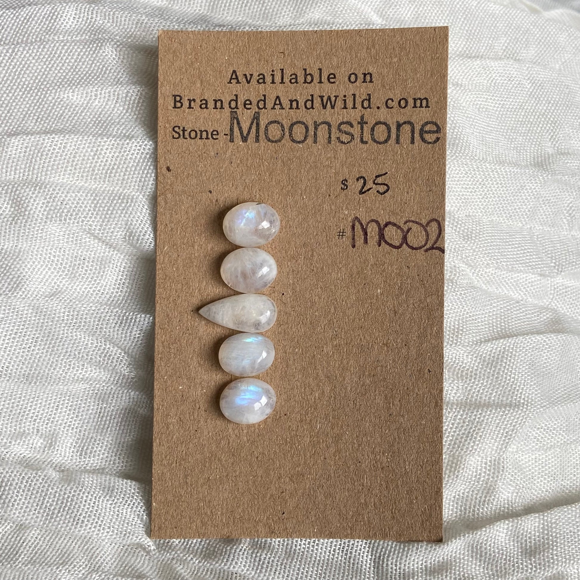 Moonstone cabochon - M002 F057BDC1-817E-48A2-BDF0-D593751EE7D4 Brandedandwild.com