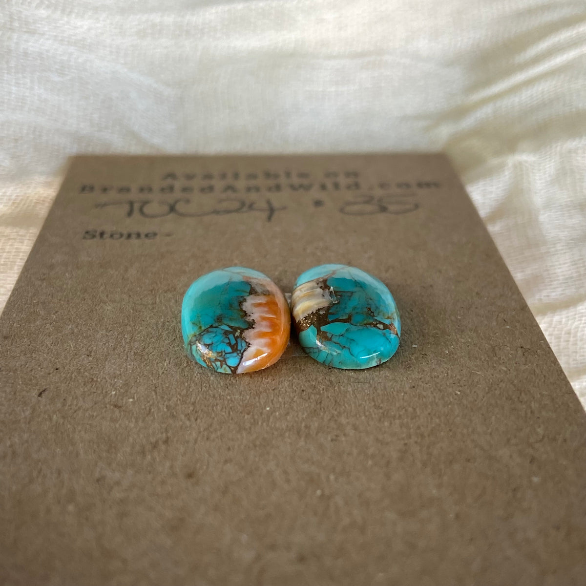 Turquoise, Oyster Shell, Copper Cabochon - TOC24 F05F16FA-CB94-4874-B0D3-D0A90D2144ED Brandedandwild.com