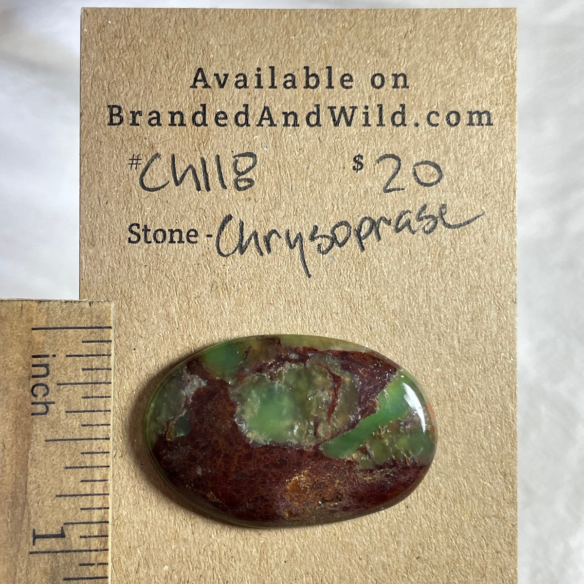 Chrysoprase Cabochon - CH118 F0648A15-5017-4A4C-B8C3-BE7406BE36F2 Brandedandwild.com
