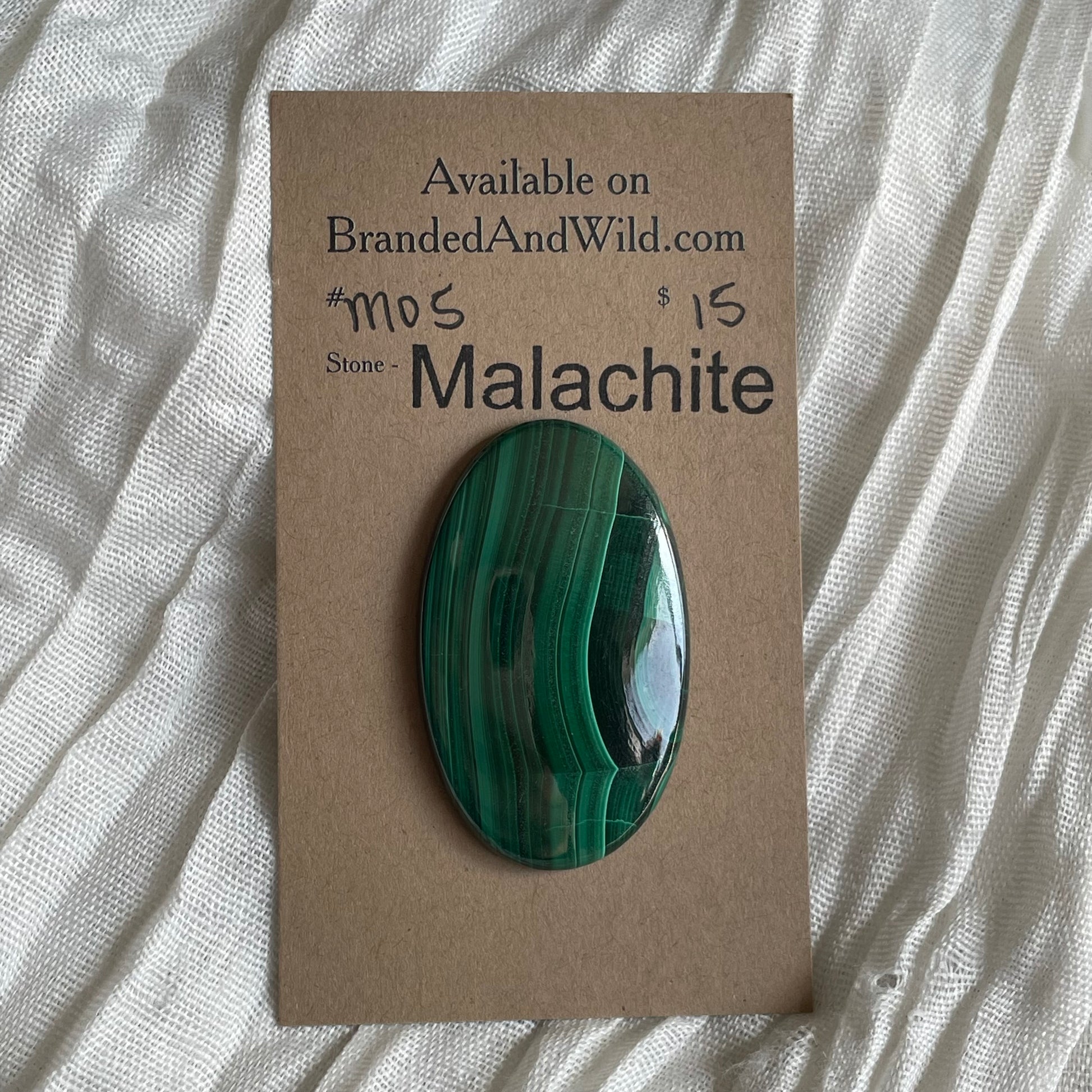 Malachite Cabochon - M05 F068E214-025C-4AF3-B146-235EDA17AC08 Brandedandwild.com