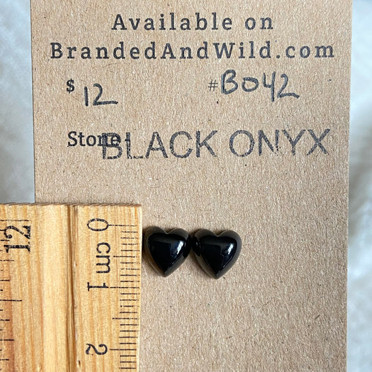 Black Onyx Cabochon - B42 F07197BD-9255-49D7-8DD8-9B2FCFBED3B6 Brandedandwild.com