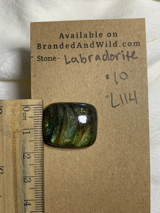 Labradorite Cabochon - L114 F0726C1A-37BD-43F6-971C-C4CC94BEF074 Brandedandwild.com