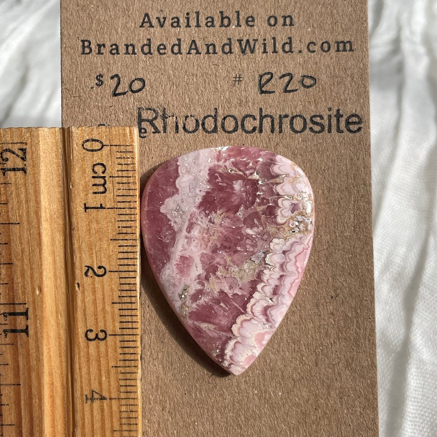 Rhodochrosite Cabochon - R20 F0820D8D-6118-4883-B514-BB83EE64906B Brandedandwild.com
