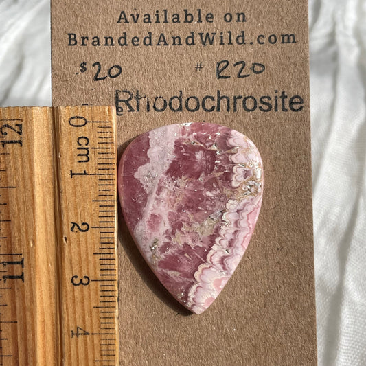 Rhodochrosite Cabochon - R20 F0820D8D-6118-4883-B514-BB83EE64906B Brandedandwild.com