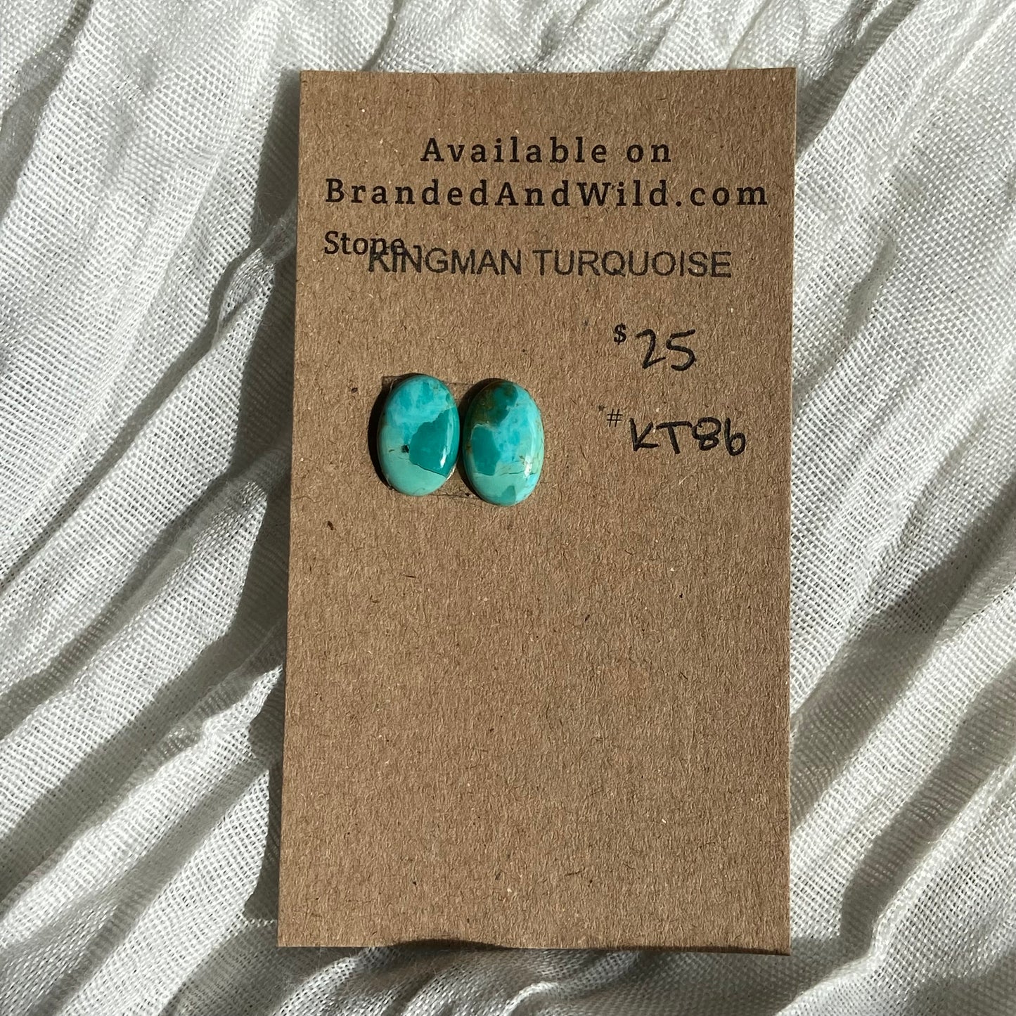 Kingman Turquoise Cabochon - KT86 F0AFF6A0-2647-447B-85CA-161896B5578F Brandedandwild.com